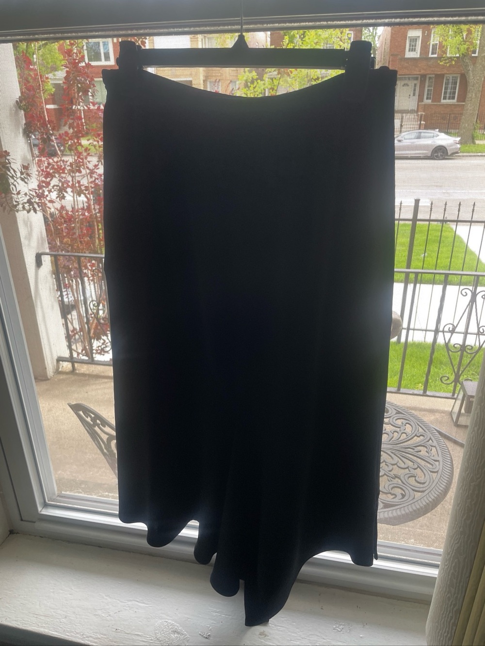 MaxMara Black Asymmetrical Midi Skirt